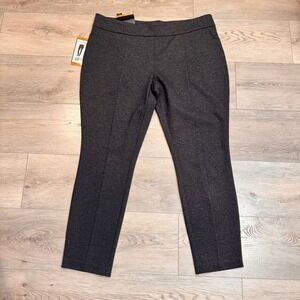 NWT HILARY RADLEY Womens Dark Gray‎ Stretch Ponte Knit Slim Leg Pants Size XXL